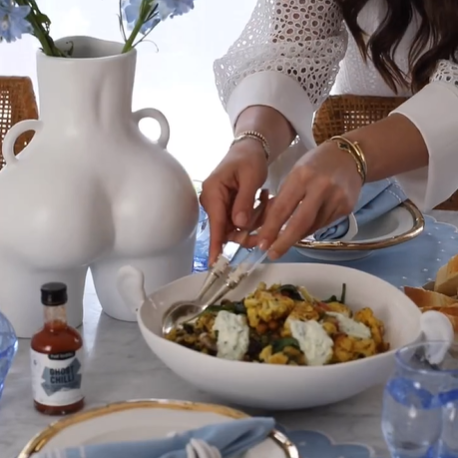 Tandoori Spiced Roast Cauliflower Salad with Chickpeas