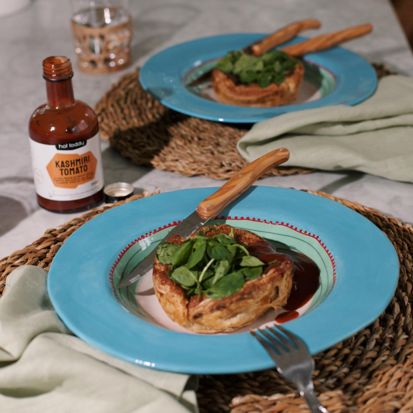 Spiced Spinach & Cheese Tart with Puff Pastry